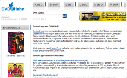dvd-hahn.de - Easter Eggs